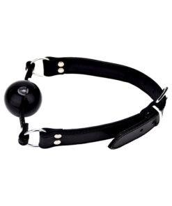 n12271 bound leather solid ball gag 1