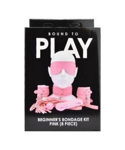 n12281 bound to play beginners bondage kit pink 8 piece pkg