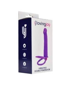 n12315 loving joy double penetration strap on vibrator pkg 1