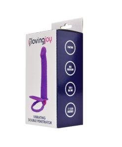 n12315 loving joy double penetration strap on vibrator pkg 2