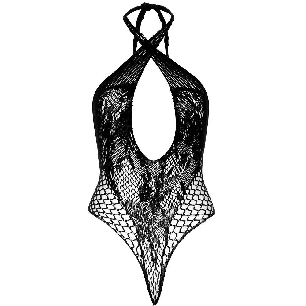Leg Avenue Lace and Net Halter Teddy Leg Avenue Lace and Net Halter Teddy - Image 8