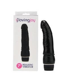 n12398 loving joy 7 inch realistic vibrator black pkg product