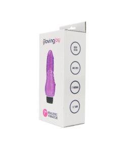 n12402 loving joy 7 inch realistic vibrator purple pkg 1