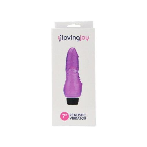 Loving Joy 7 inch Realistic Vibrator Purple - Image 7