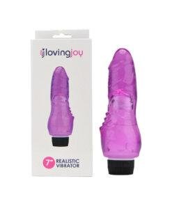 n12402 loving joy 7 inch realistic vibrator purple pkg product