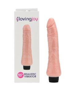 n12403 loving joy 9 5 inch realistic vibrator vanilla pkg product