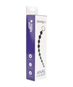 n8440 loving joy anal love beads black pkg 1