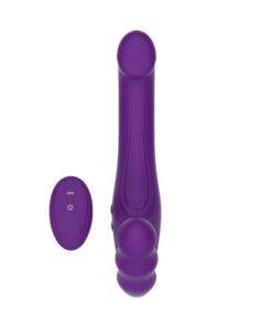 n12531 mina remote vibrating strapless strap on 3