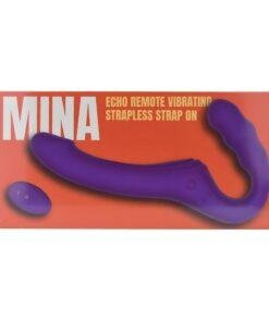n12531 mina remote vibrating strapless strap on pkg wrapped
