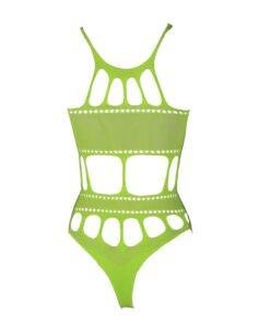 n12663 cut out thong bodysuit neon green ps 7