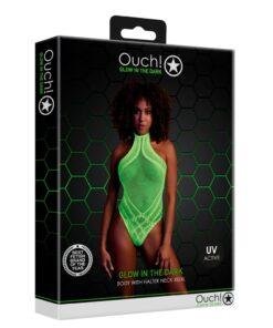 n12665 halter tie neck bodysuit neon green 0s 2