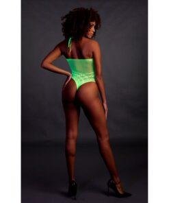 n12665 halter tie neck bodysuit neon green os 5