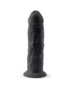 n11120 7 5 inch realistic silicone dual density dildo with suction cup black 2