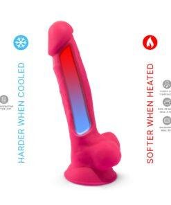 SilexD 7 inch Realistic Silicone Dual Density Dildo with Suction Cup and Balls Pink n11386 7inch realistic dual density dildo wballs pink 5