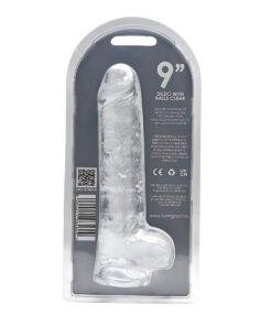 n12188 loving joy 9 inch dildo with balls clear new pkg back