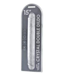 n12190 loving joy 15 inch double ended dildo clear new pkg