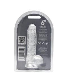 n12201 loving joy 6 inch dildo with balls clear new pkg bk