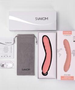 n12546 svakom ava neo interactive thrusting vibrator pink 9