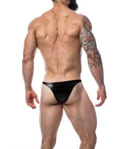 n12715 c4m brazilian brief black leatherette 4
