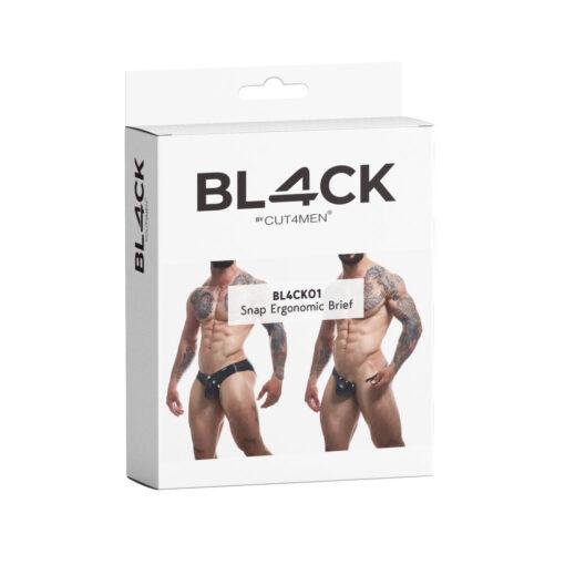 C4M Snap Ergonomic Brief Black Leatherette - Image 5