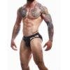 C4M Dungeon Black Leatherette Jockstrap