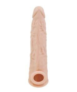 n12369 rev sleeves 8 5 inch realistic silicone penis extension sleeve 2