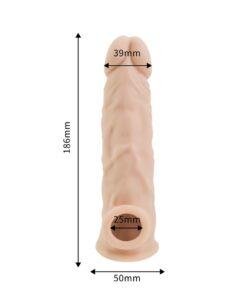 n12369 rev sleeves 8 5 inch realistic silicone penis extension sleeve 5