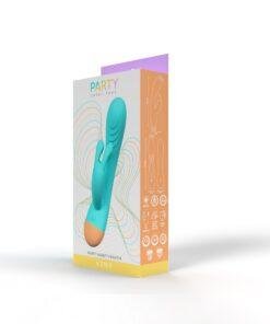 n12764 party color keny rabbit vibrator blue 7