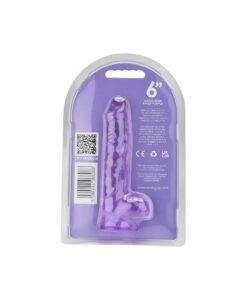 n12308 loving joy 6 inch dildo with balls purple pkg bk