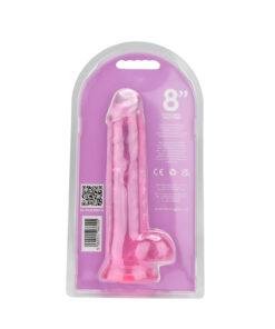 n12309 loving joy 8 inch dildo with balls pink pkg bk