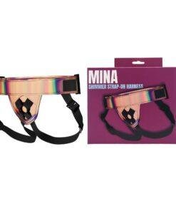 n12773 mina shimmer strap on harness pkg duo