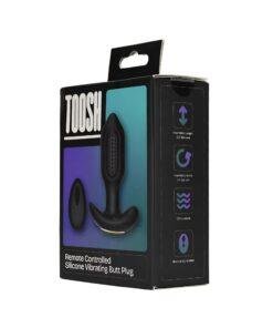 n12803 toosh remote controlled silcione vibrating butt plug pkg 1