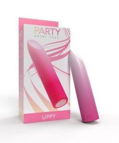 Party Color LIPPY Rechargeable Bullet Vibrator Pink
