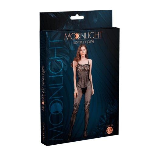 Moonlight Lace and Fishnet Bodystocking Black One Size - Image 5