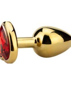 ns7167 precious metals heart shaped anal plug gold 2 1