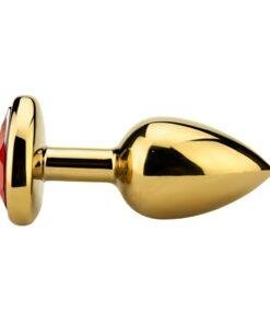 ns7167 precious metals heart shaped anal plug gold 3 1