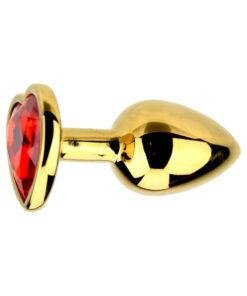ns7167 precious metals limited edition heart shaped anal plugs gold shape 2