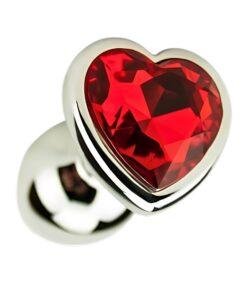 ns7168 precious metals heart shaped anal plug silver 1 1
