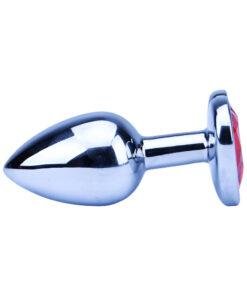 ns7168 precious metals limited edition heart shaped anal plugs silver 2