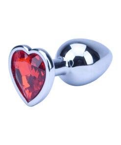 ns7168 precious metals limited edition heart shaped anal plugs silver
