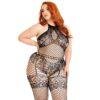 Leg Avenue Seamless Halter Bodystocking - Plus Size