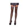 Leg Avenue Sheer Thigh Highs with Striped Silicone Stay Up Top