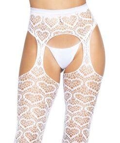 n12692 leg avenue heart net suspender tights white 6