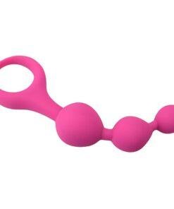 ns6551 loving joy triple ripple anal beads pink 1 wr