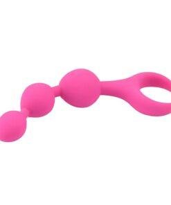 ns6551 loving joy triple ripple anal beads pink 3 wr