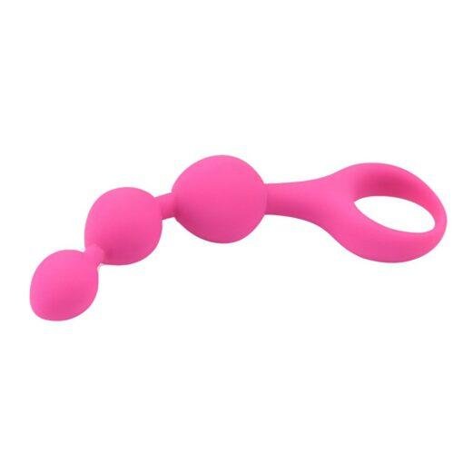 Loving Joy Triple Ripple Anal Beads-Pink - Image 7