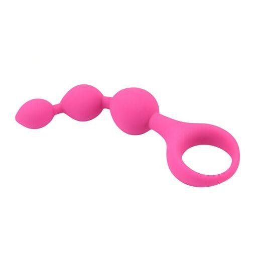 Loving Joy Triple Ripple Anal Beads-Pink - Image 6