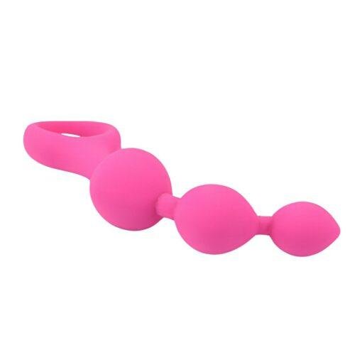 Loving Joy Triple Ripple Anal Beads-Pink - Image 4