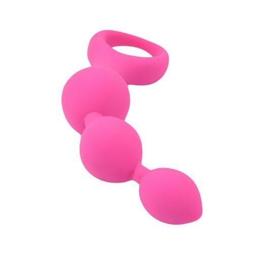 Loving Joy Triple Ripple Anal Beads-Pink - Image 3