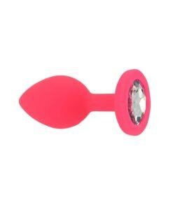 n12805 toosh pink silicone butt plug small 2